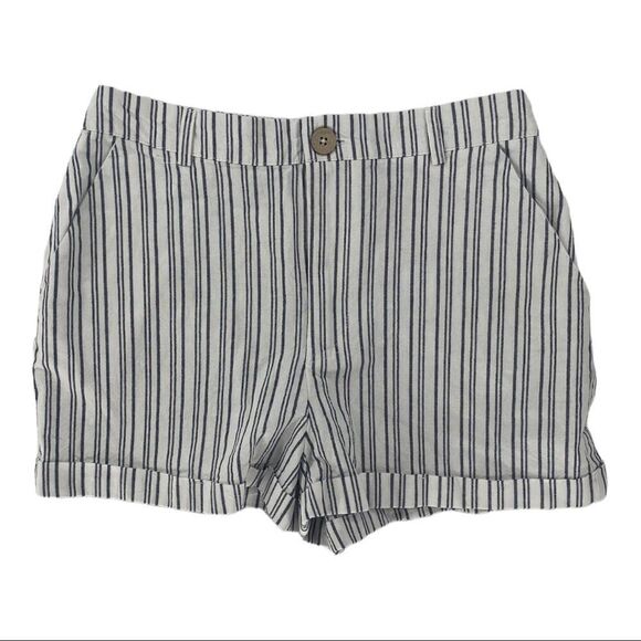 Forever 21 Medium Navy Blue Pinstripe Shorts - Picture 1 of 5